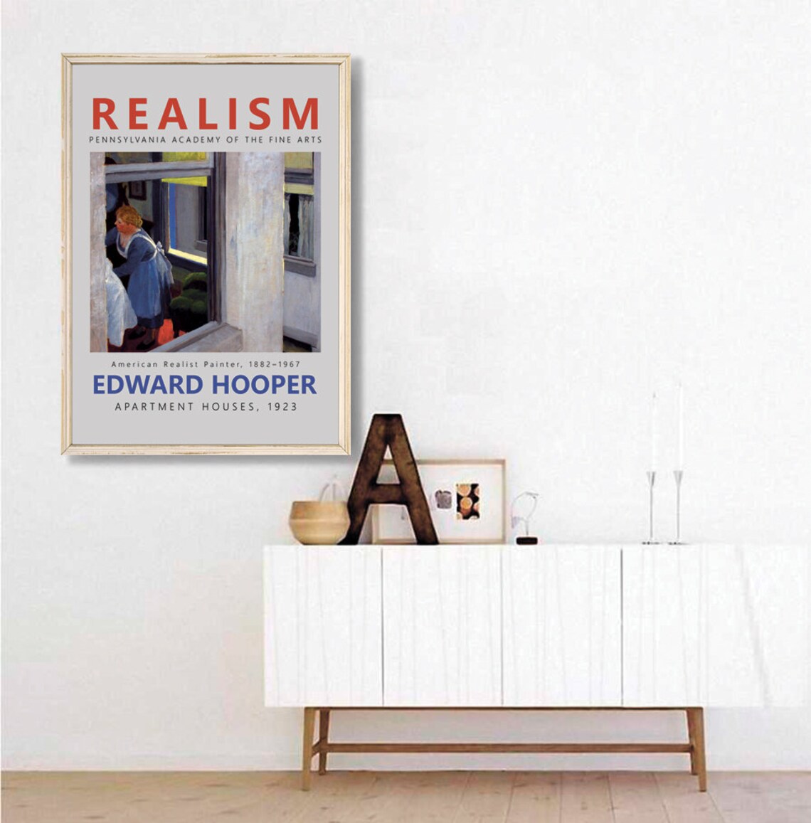 Edward Hopper Apartment Houses 1923 Window Realism Scene Poster - Image 3