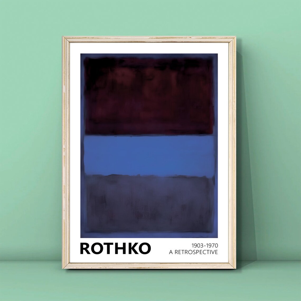 Mark Rothko Blue and Gray Exhibition Poster