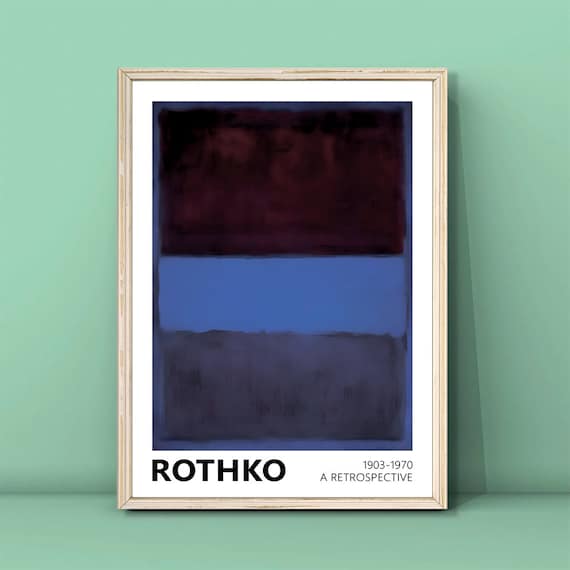 Mark Rothko Blue and Gray Exhibition Poster