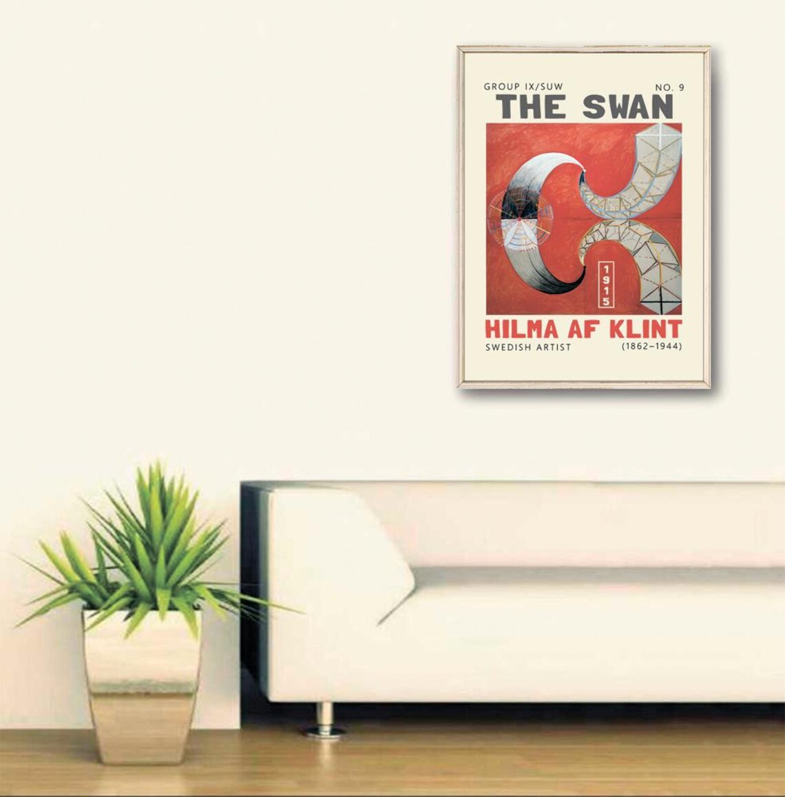 Hilma af Klint The Swan No 9 1915 Abstract Spiritual Art Poster - Image 3