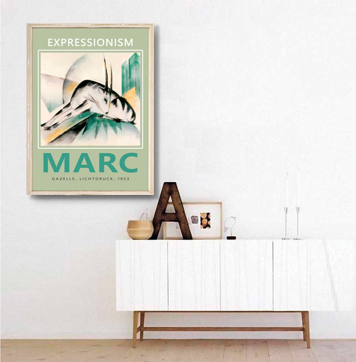 Franz Marc Gazelle Lichtdruck 1923 Print Nursery Wall Art Nursery Poster Marc Painting Gazelles In Art Franz Marc Print Download - Image 3
