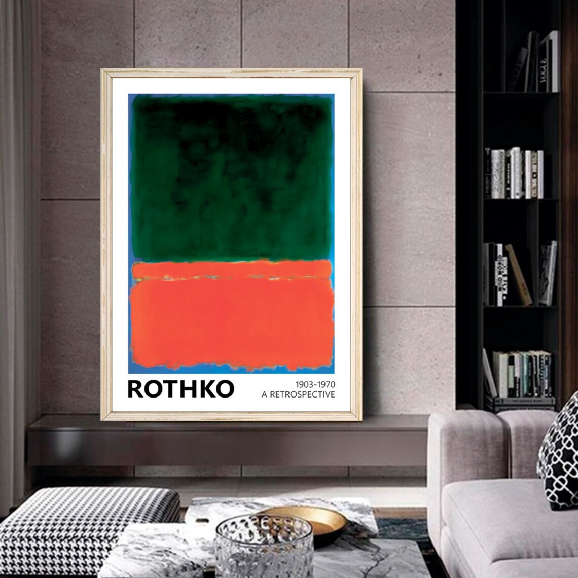 Mark Rothko Red Green Minimalist Art Poster - Image 2
