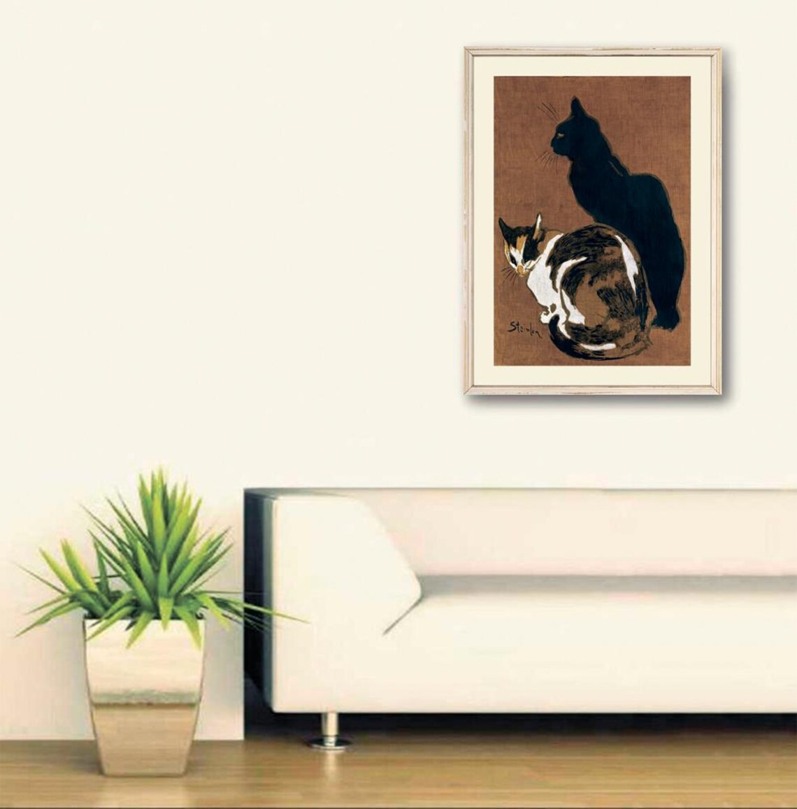 Steinlen Two Cats Vintage French Illustration Art Poster Classic Cat Lover Gift - Image 2