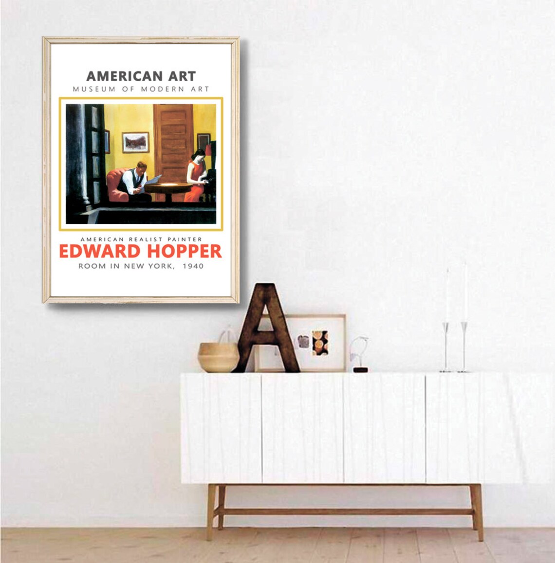 Edward Hopper Room In New York 1940 MoMA American Art Poster - Image 3