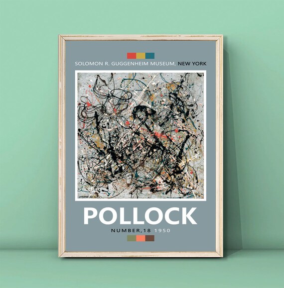 Jackson Pollock Number 18 1950 Drip Painting Museum Art Poster