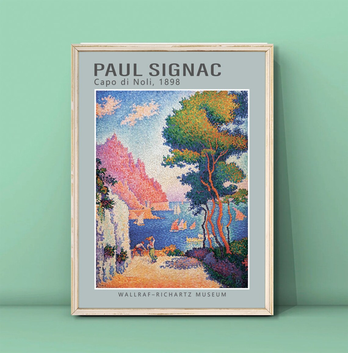 Paul Signac Capo di Noli 1898 Pointillist Mediterranean Coast Poster