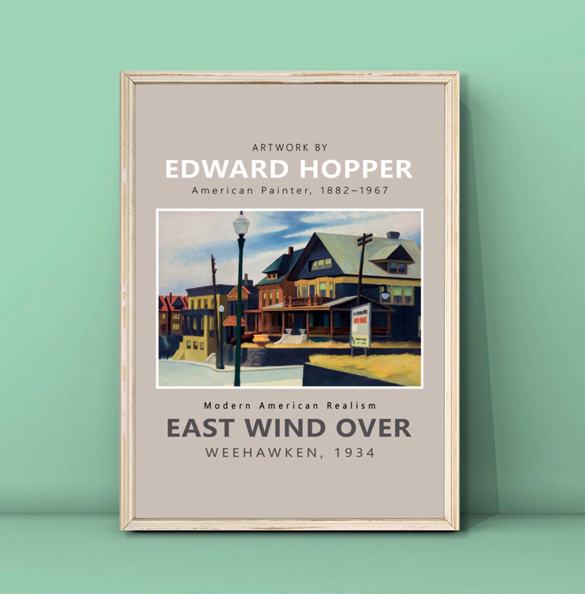 Edward Hopper East Wind Over Weehawken 1934 Streetscape Art Poster