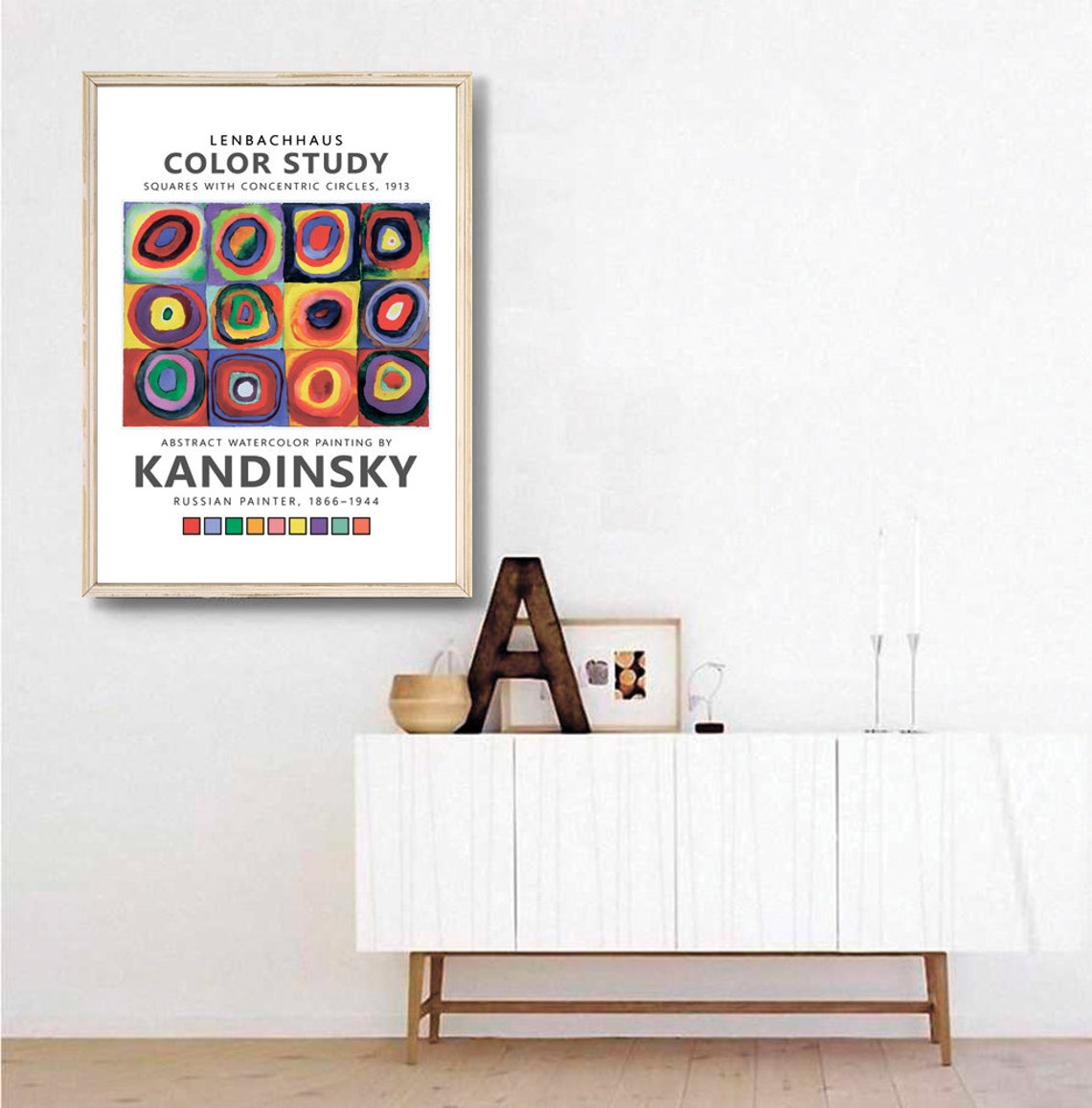 Kandinsky Color Study Squares With Concentric Circles 1913 Poster - Image 3