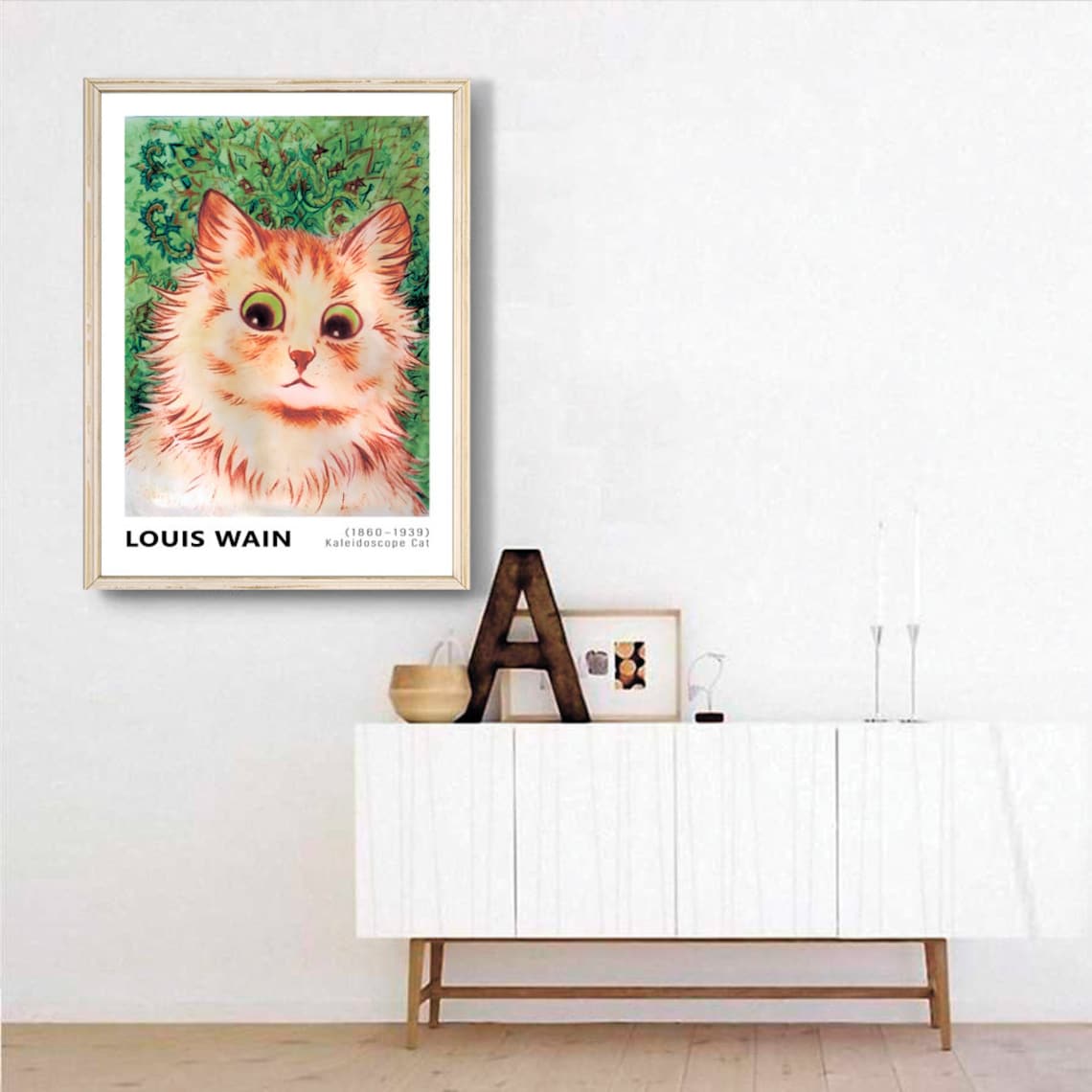 Louis Wain Cat Art Print, Illustrated Cat Poster - Image 3
