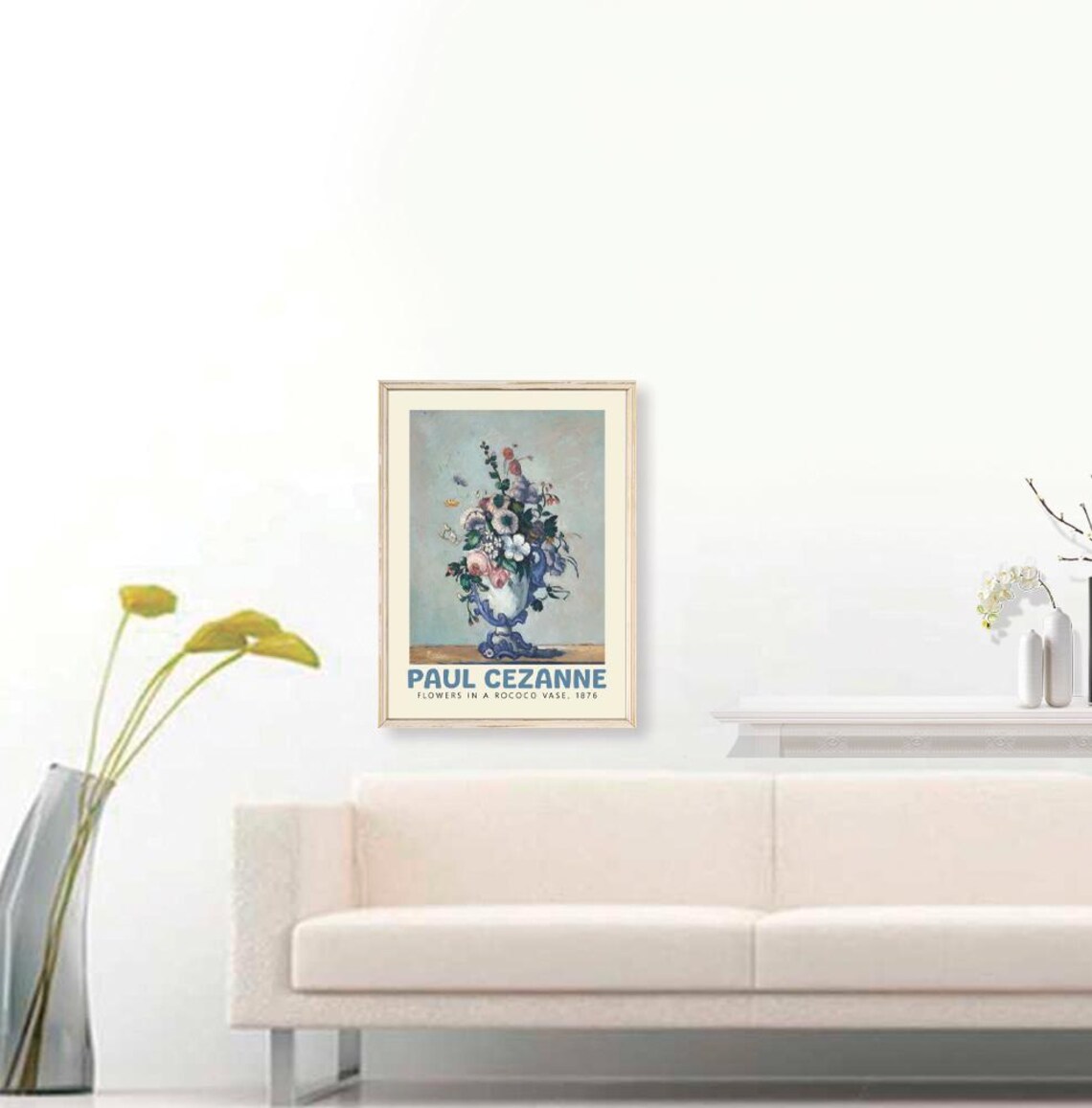 Paul Cezanne Flowers in a Rococo Vase 1876 Still Life Poster - Image 3