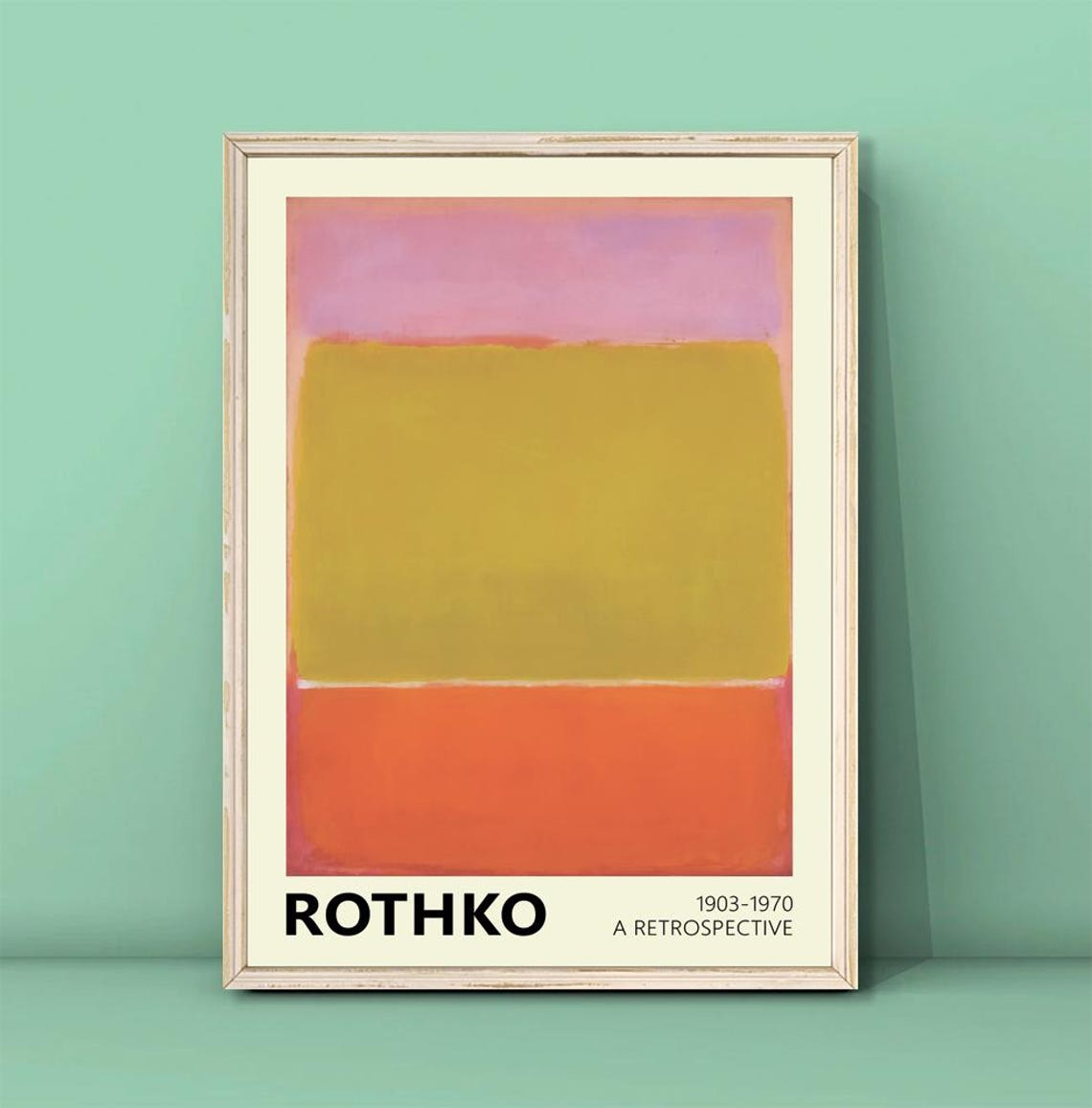 Mark Rothko Pink Gold and Orange Fields Retrospective Art Poster
