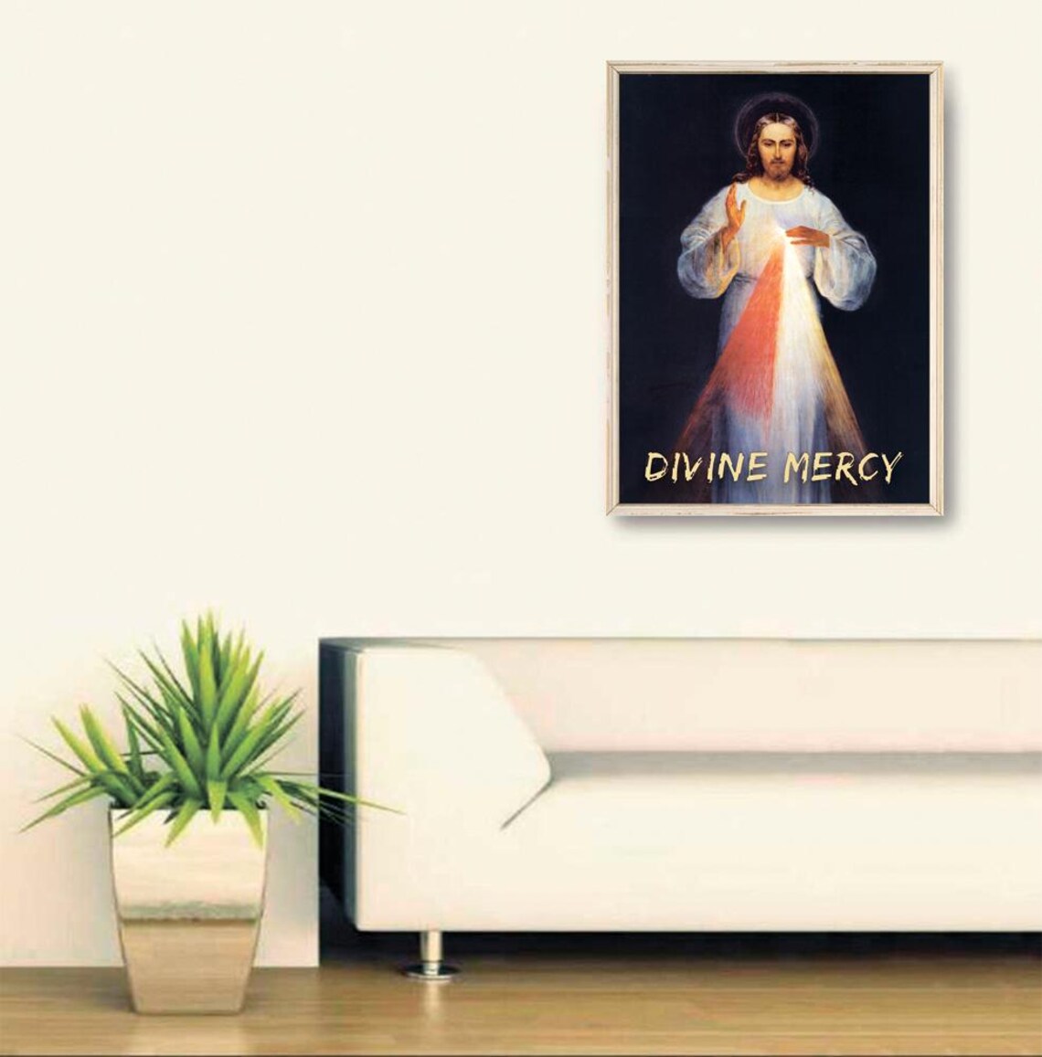 Divine Mercy Jesus Christ Radiant Rays Catholic Devotional Art Poster - Image 2