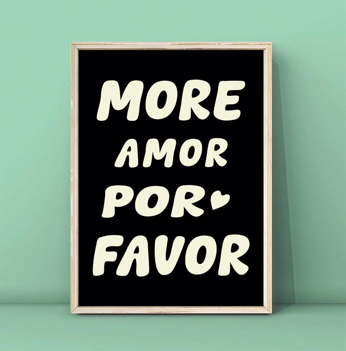 More Amor Por Favor Print Maximalist Poster More Amor Por Favor Wall Art Eclectic Wall Art Love Quote Black And White Print