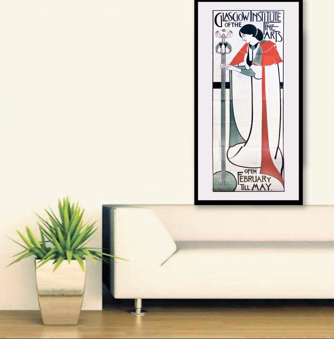 Charles Rennie Mackintosh Glasgow Institute Fine Arts Art Poster - Image 3