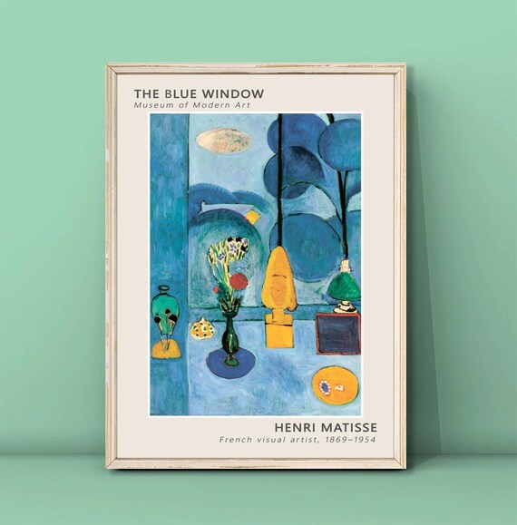 Henri Matisse The Blue Window 1913 Print Matisse Painting Matisse Window Poster Matisse Print Museum Of Modern Art