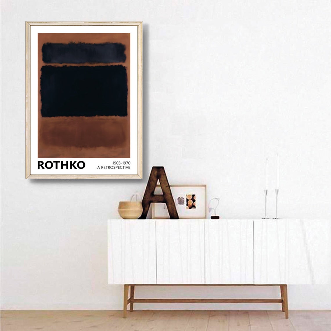Mark Rothko Brown And Black Color Field Retrospective Poster - Image 3