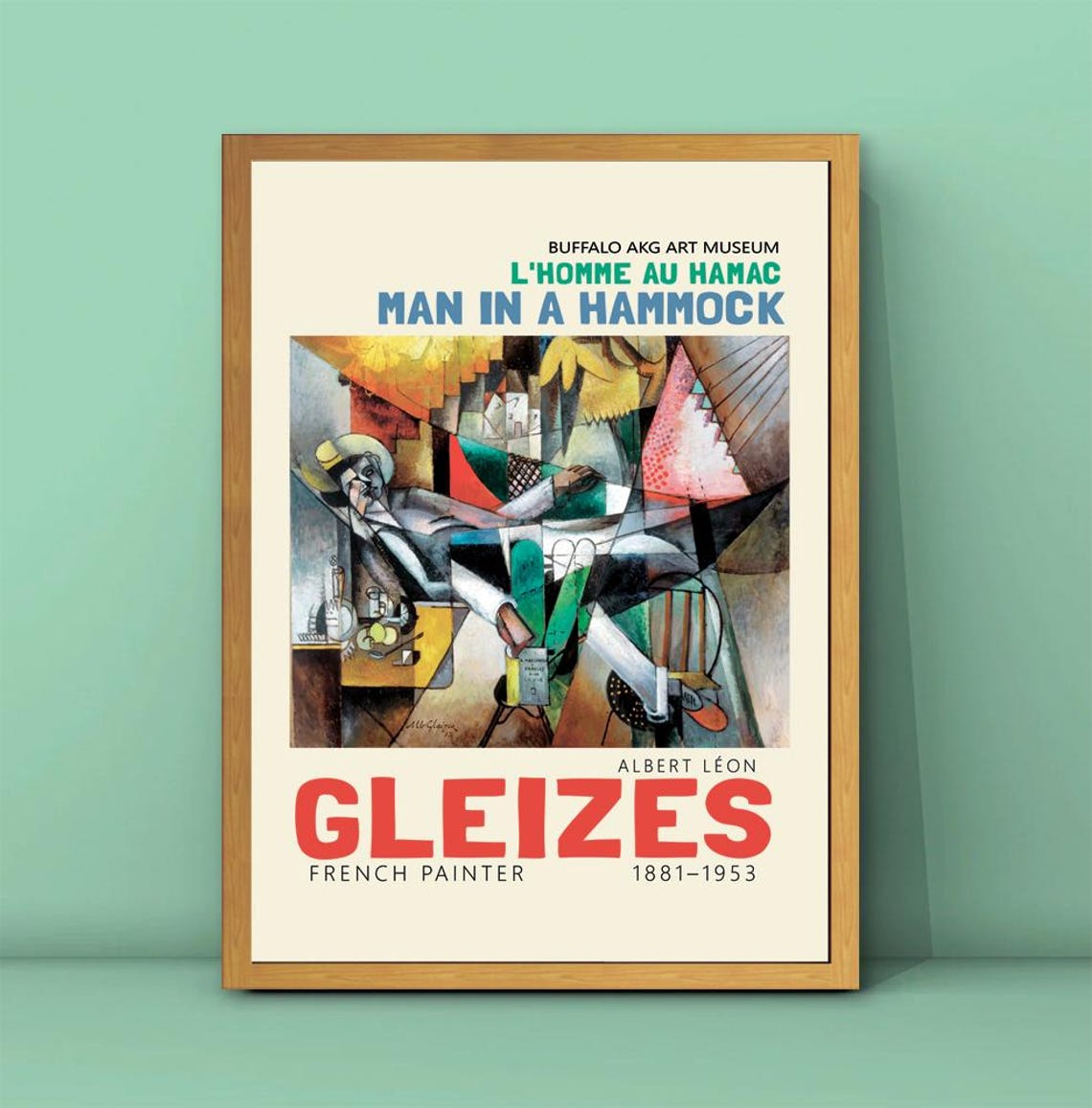 Albert Gleizes Man In A Hammock Cubist Painting Exhibition Art Poster
