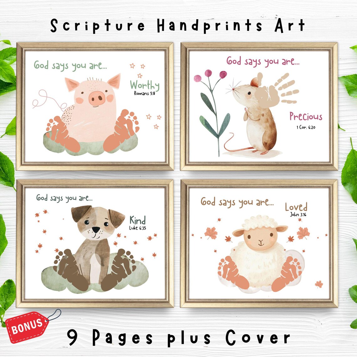 Scripture Handprint Art, Bible Verse Craft Print