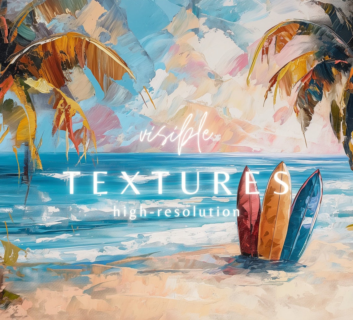 Tropical Beach Surfboards Summer Palm Trees Turquoise Ocean Poster - Image 2