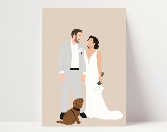 Custom Drawing Personalised Gifts House Warming Gift Family Portrait Personalised Portrait Fathers Day