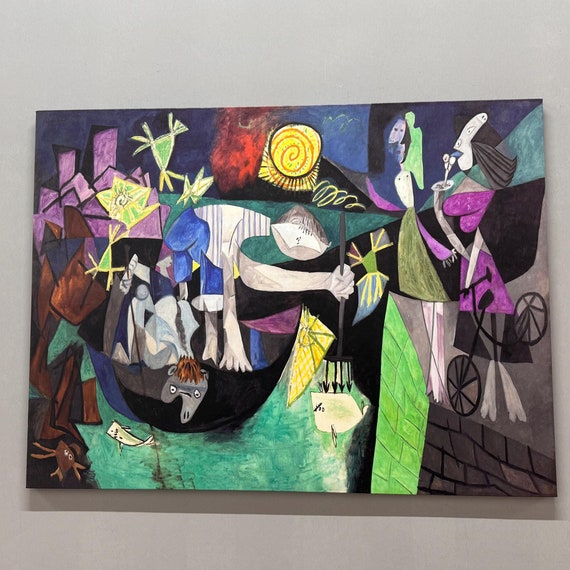 Pablo Picasso Night Fishing At Antibes, Surreal Art