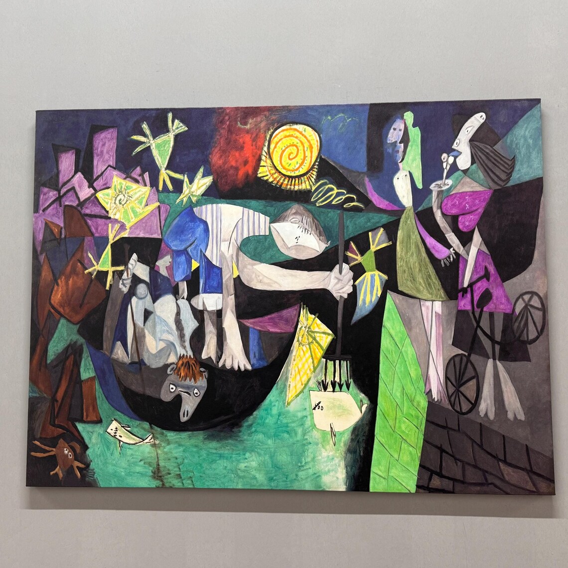 Pablo Picasso Night Fishing At Antibes, Surreal Art