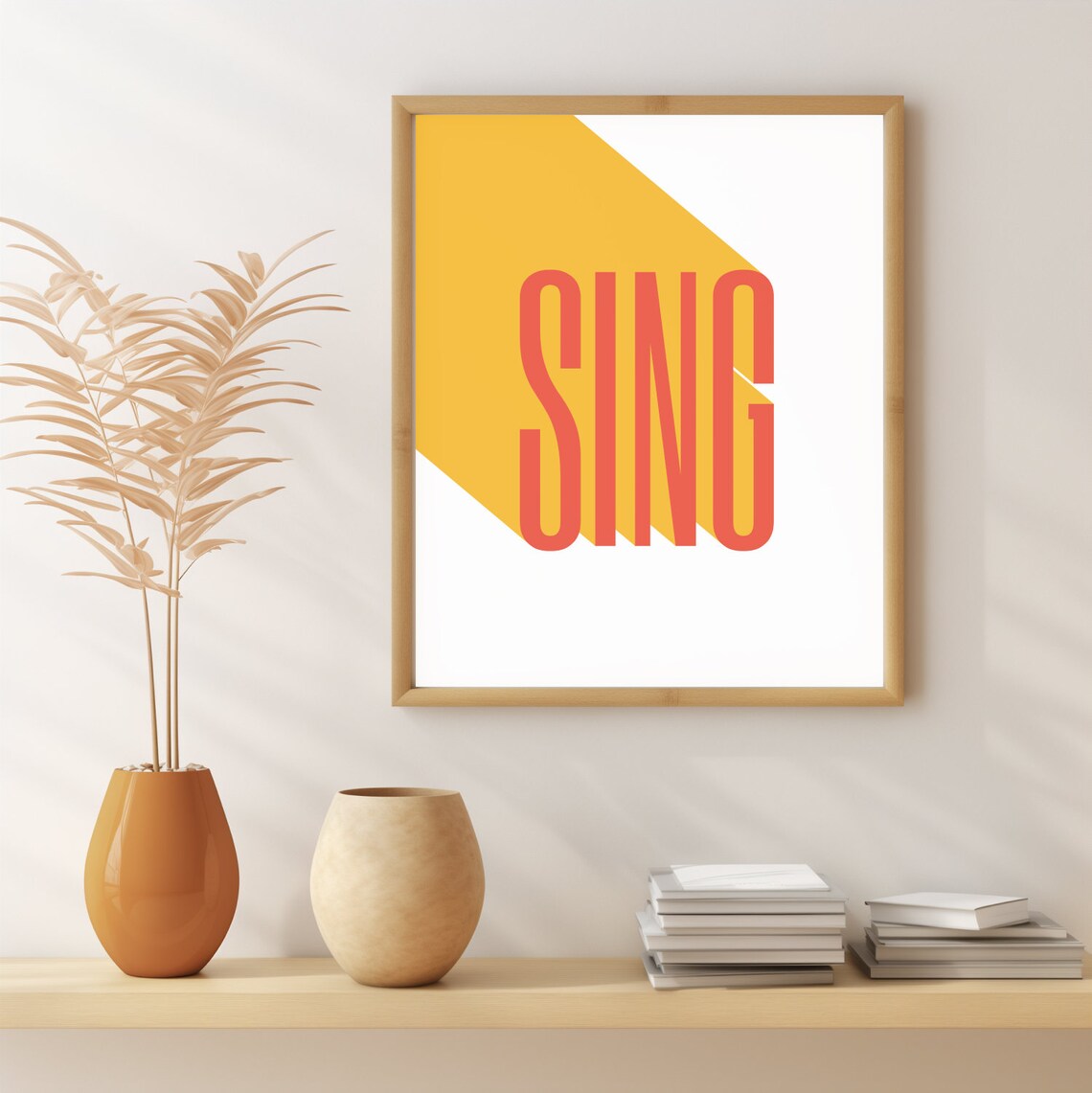 Sing Bold Typography Print Trendy Modern Word Wall Art Bold Retro Word Art Home Decor Dance Lover Gift Idea Trendy Print - Image 3