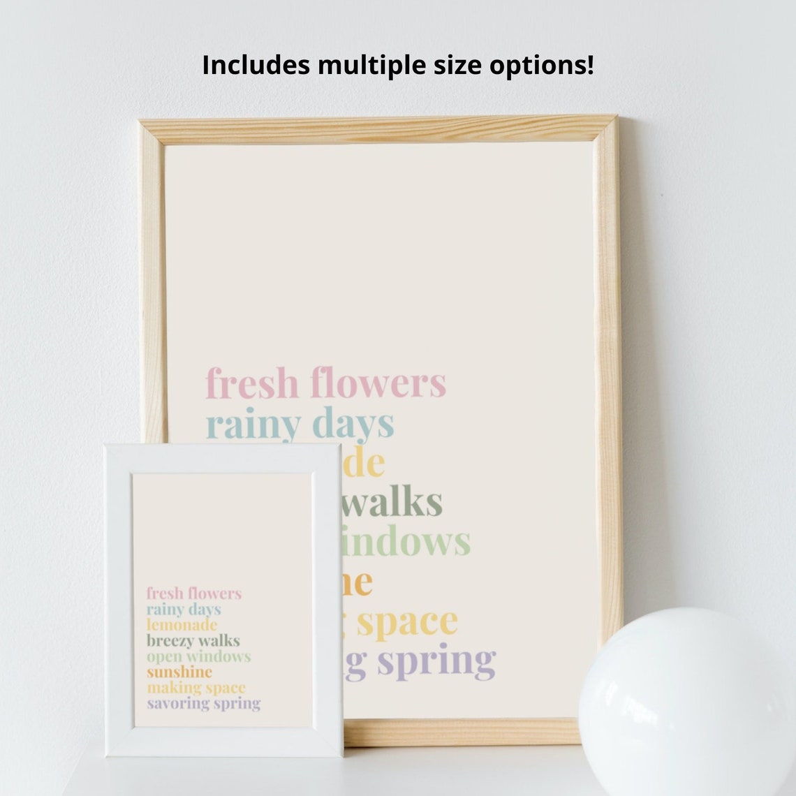 Savoring Spring Pastel Typography List Spring Quote Art Print - Image 3