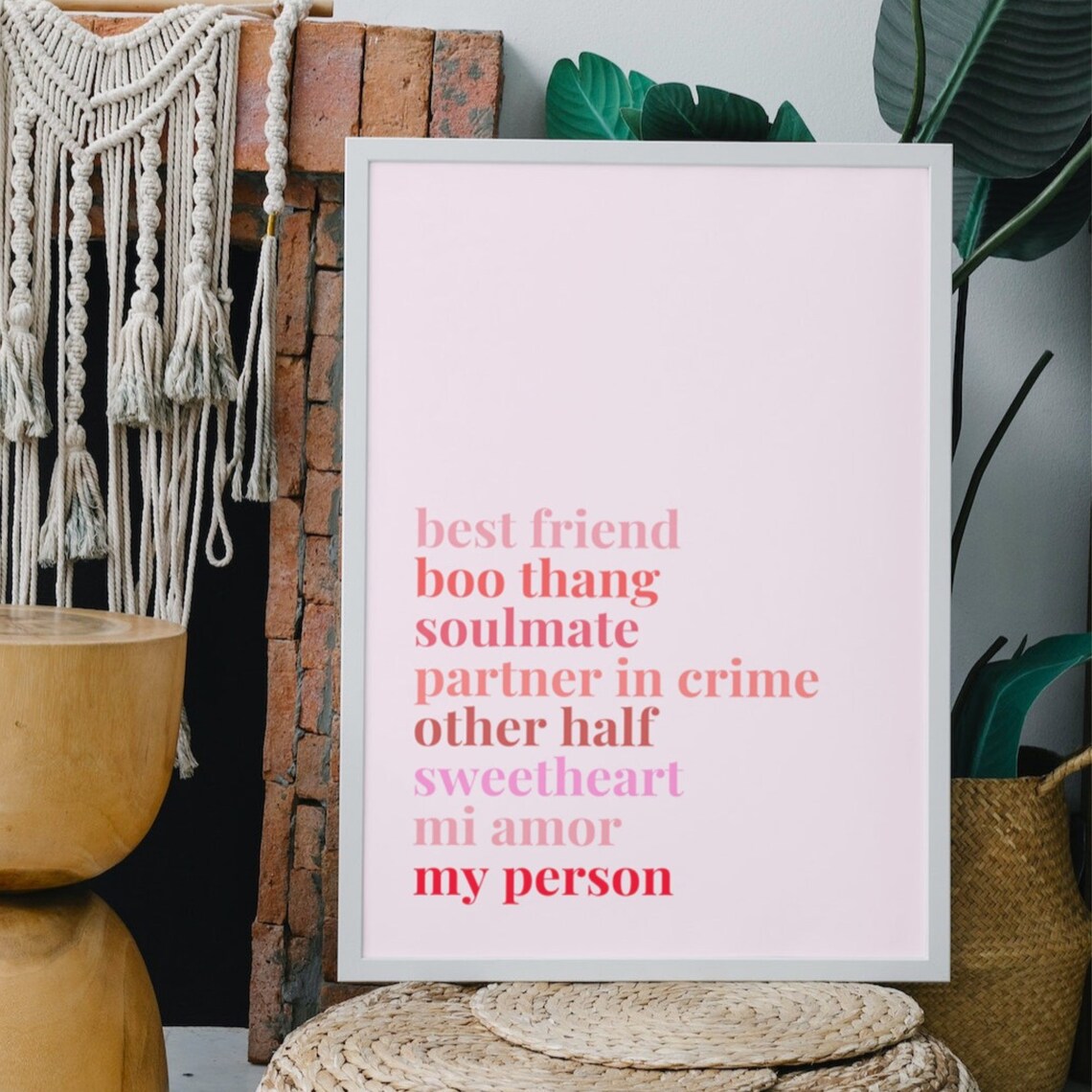 Best Friend Soulmate Partner in Crime My Person Love Quote Print - Image 2