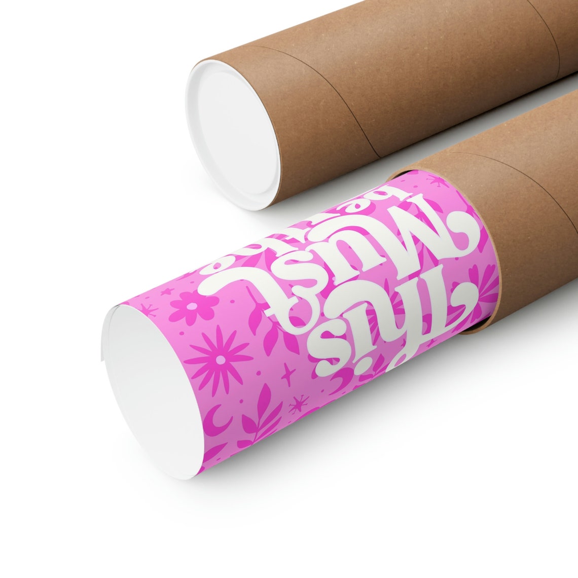 This Must Be The Place Quote Poster On Bright Pink Flower Pattern - Image 7