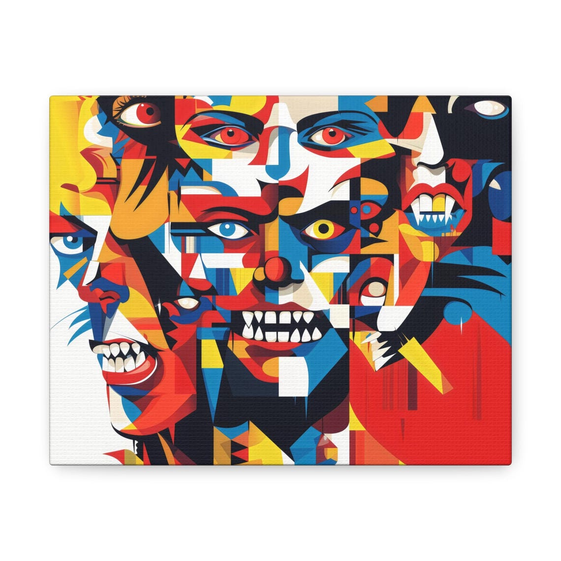 Geometric Vampire Gothic Modern Painting Halloween Eccentric Wall Print Airbnb Art Wall Decor - Image 2