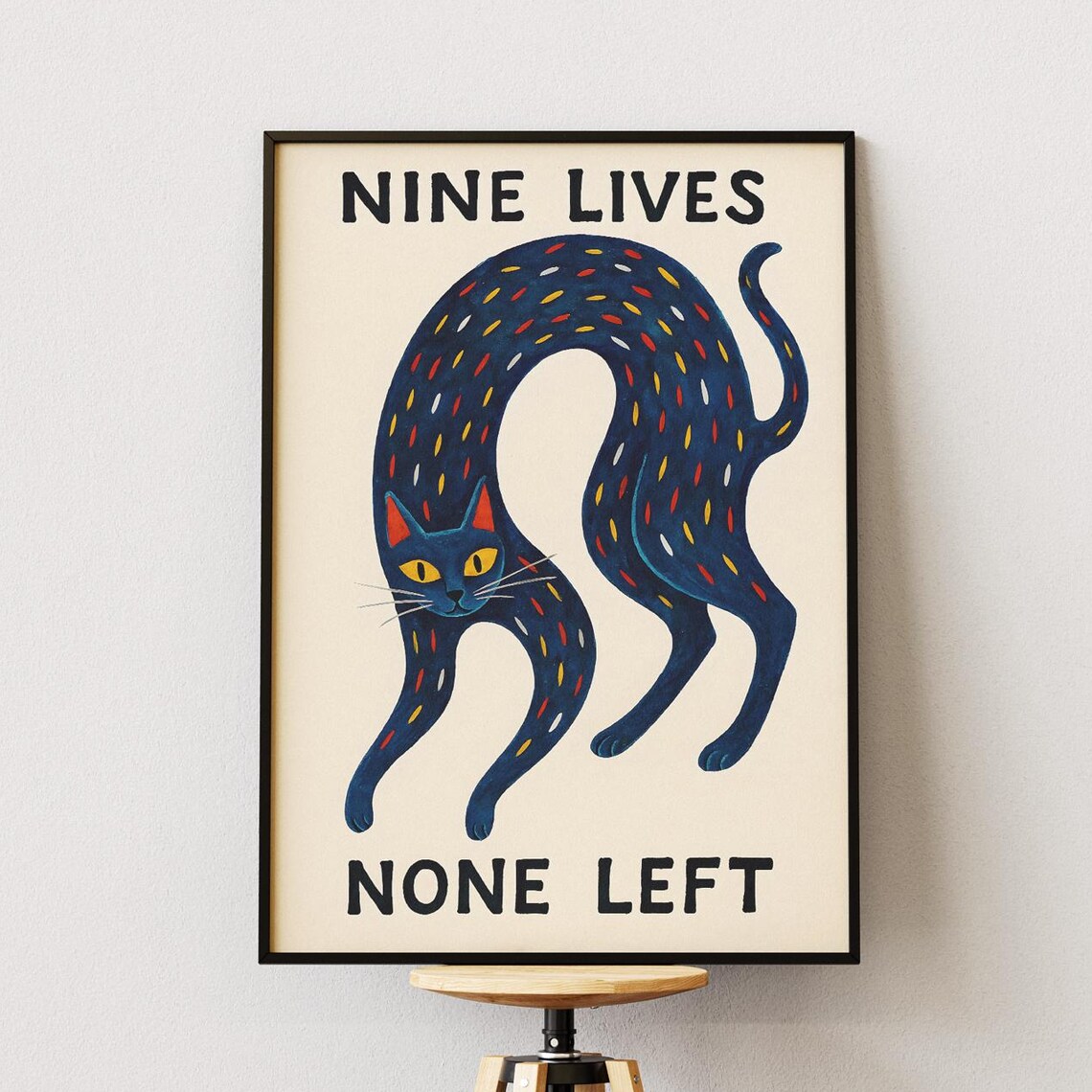 Black Cat Funny Cat Poster, Cat Lover Gift