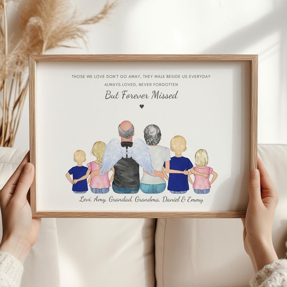 Family Memorial Gift Bereavement Gift Memorial Print Personalised Memorial Print Remembrance Gift Memorial Picture Sympathy Gift
