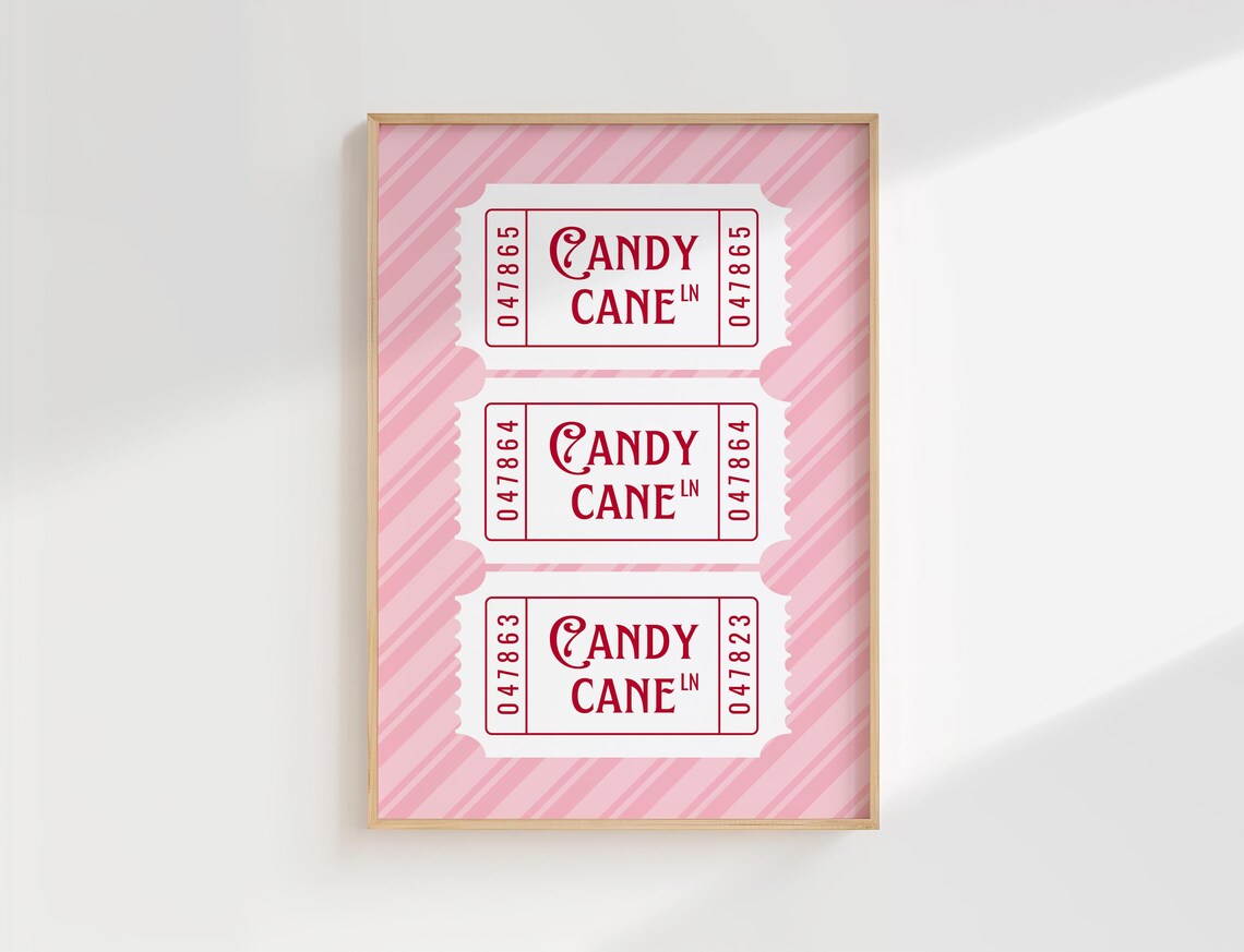 Candy Cane Lane Christmas Decor Poster - Image 2