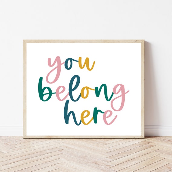 Boho Classroom Prints Middle School Posters Elementary Teacher Gifts You Belong Here Wall Decor Bulletin Board Idea