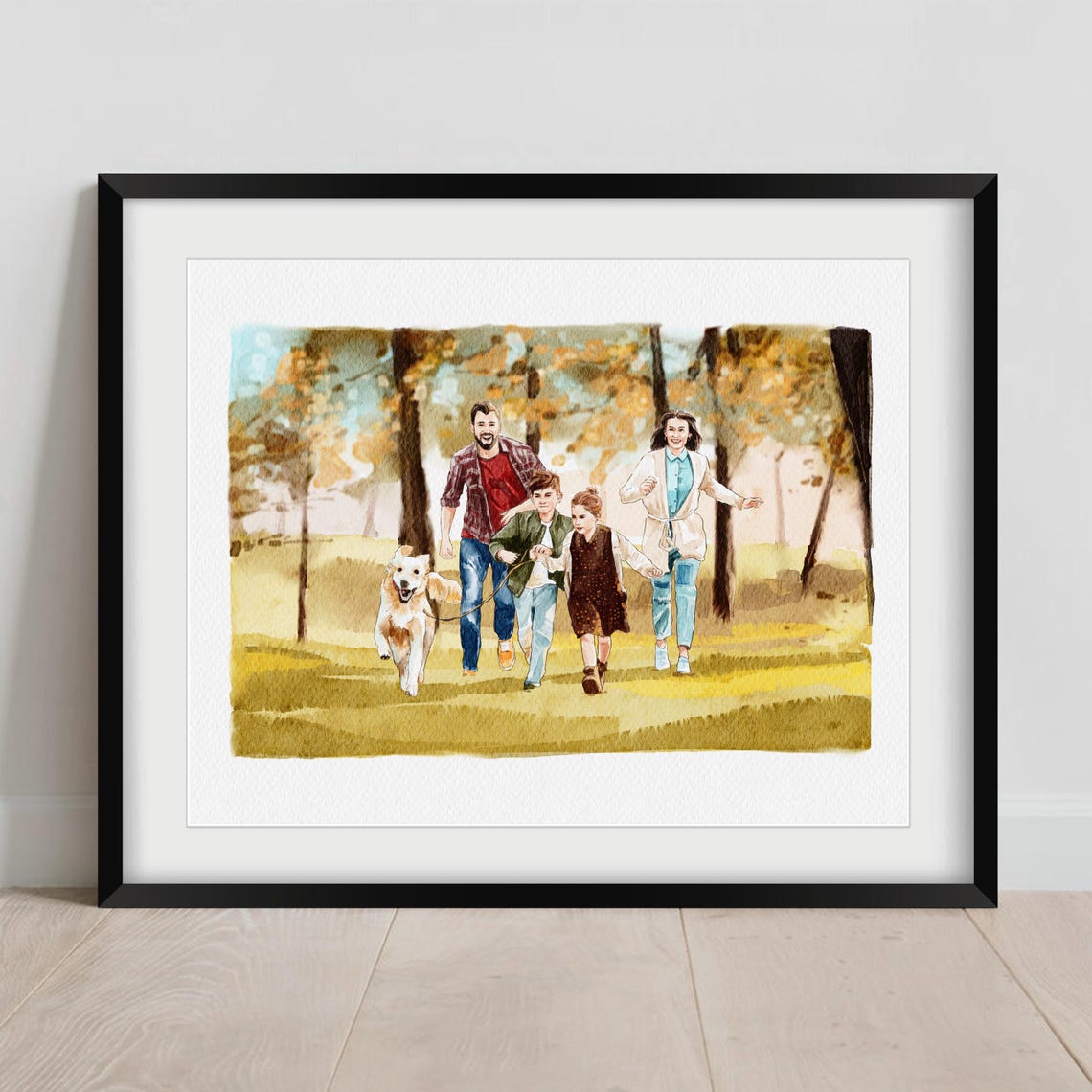 Family Easter Gift Personalized Family Portrait Painting Custom Drawing Anniversary Keepsake First Mothers Day First Fathers Day Gift - Image 3