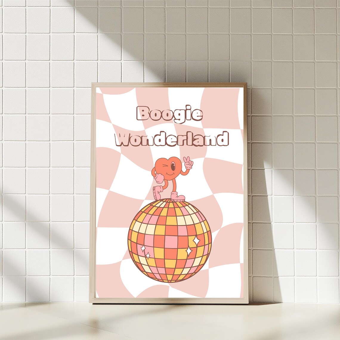 Boogie Wonderland Disco Print, Retro 70s Wall Art