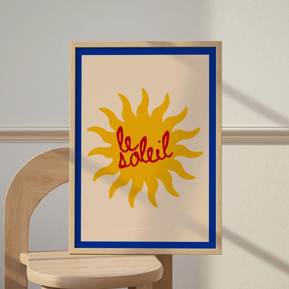 Le Soleil Poster, French Retro Sun Art Print - Image 2
