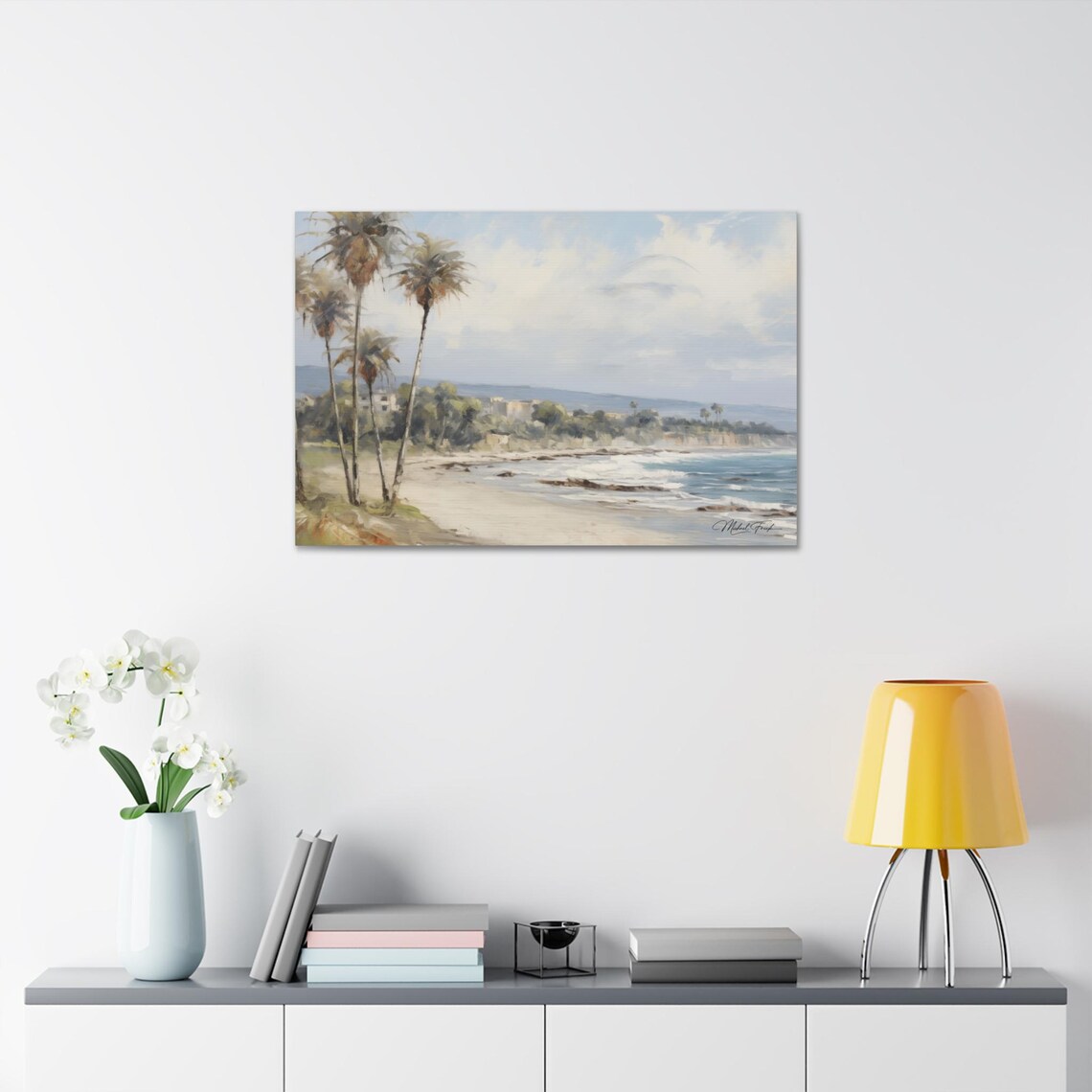 Tropical Beach With Tall Palm Trees And Turquoise Sea Poster - Image 7