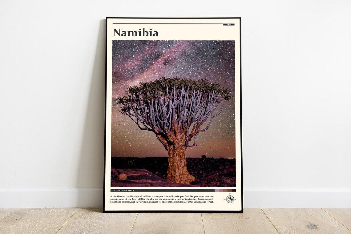 Namibia Print Namibia Wall Art Namibia Poster Namibia Photo Namibia Poster Print Africa Wall Decor