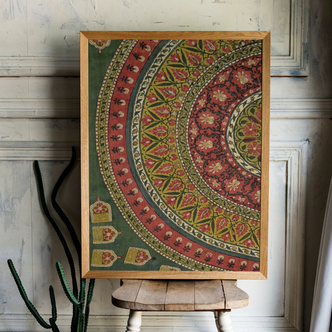 Vintage Mandala, Nouveau Embroidery Bohemian Poster
