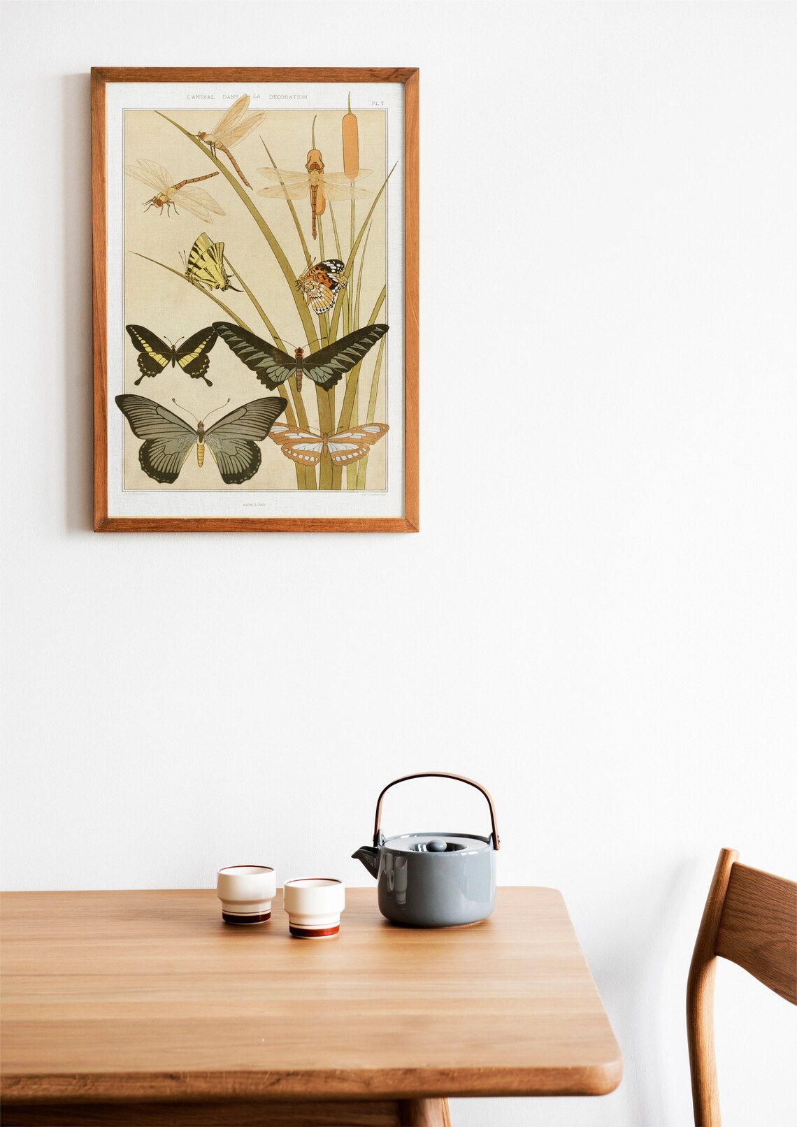 Art Nouveau Butterfly Poster, Bohemian Floral Print - Image 2