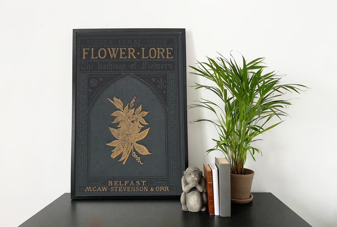 Flower Lore Vintage Art Nouveau Floral Poster Print - Image 3
