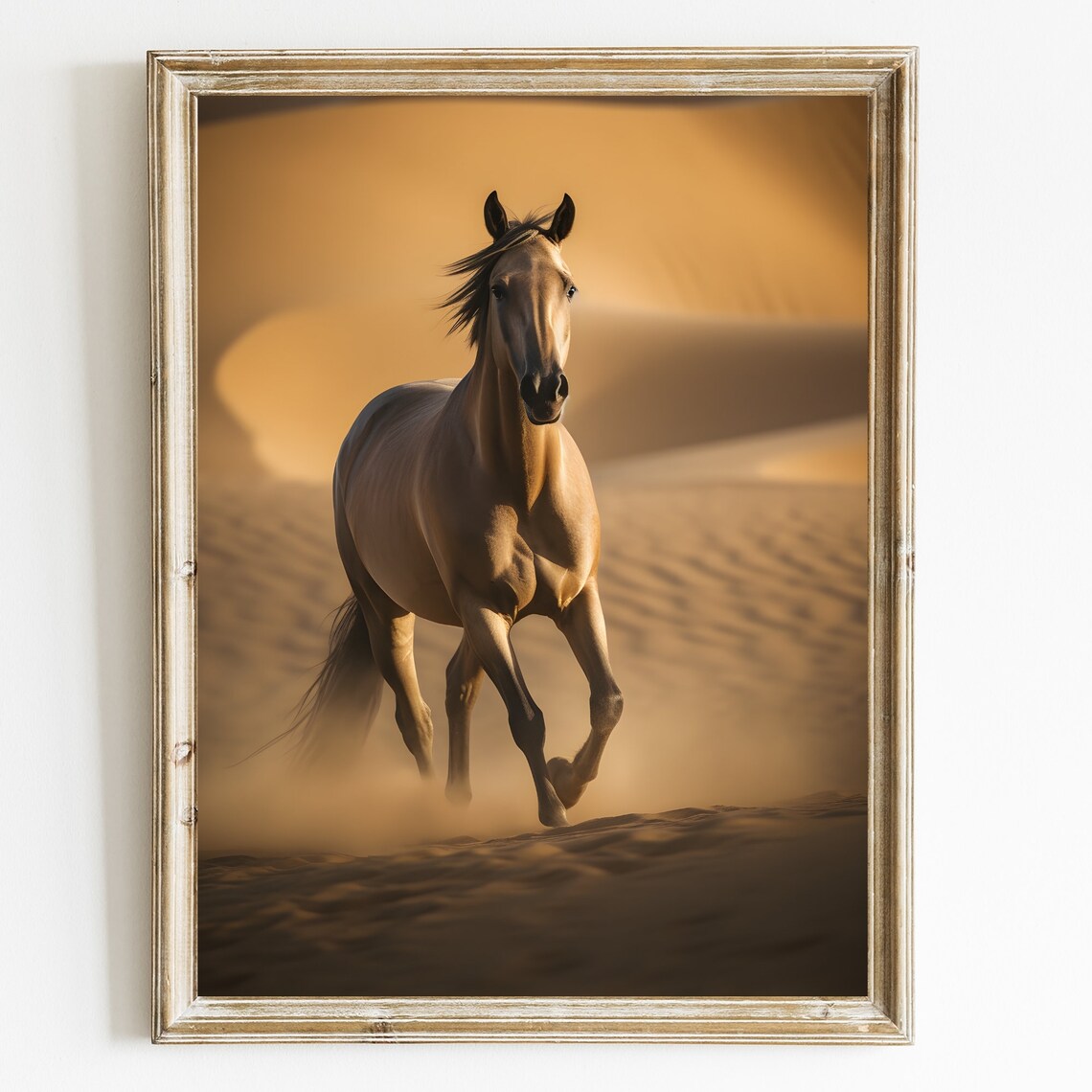 Horse Wall Art Horse Art Animal Wall Art Equestrian Wall Art Dcor Horse Art Print Golden Akhal Teke