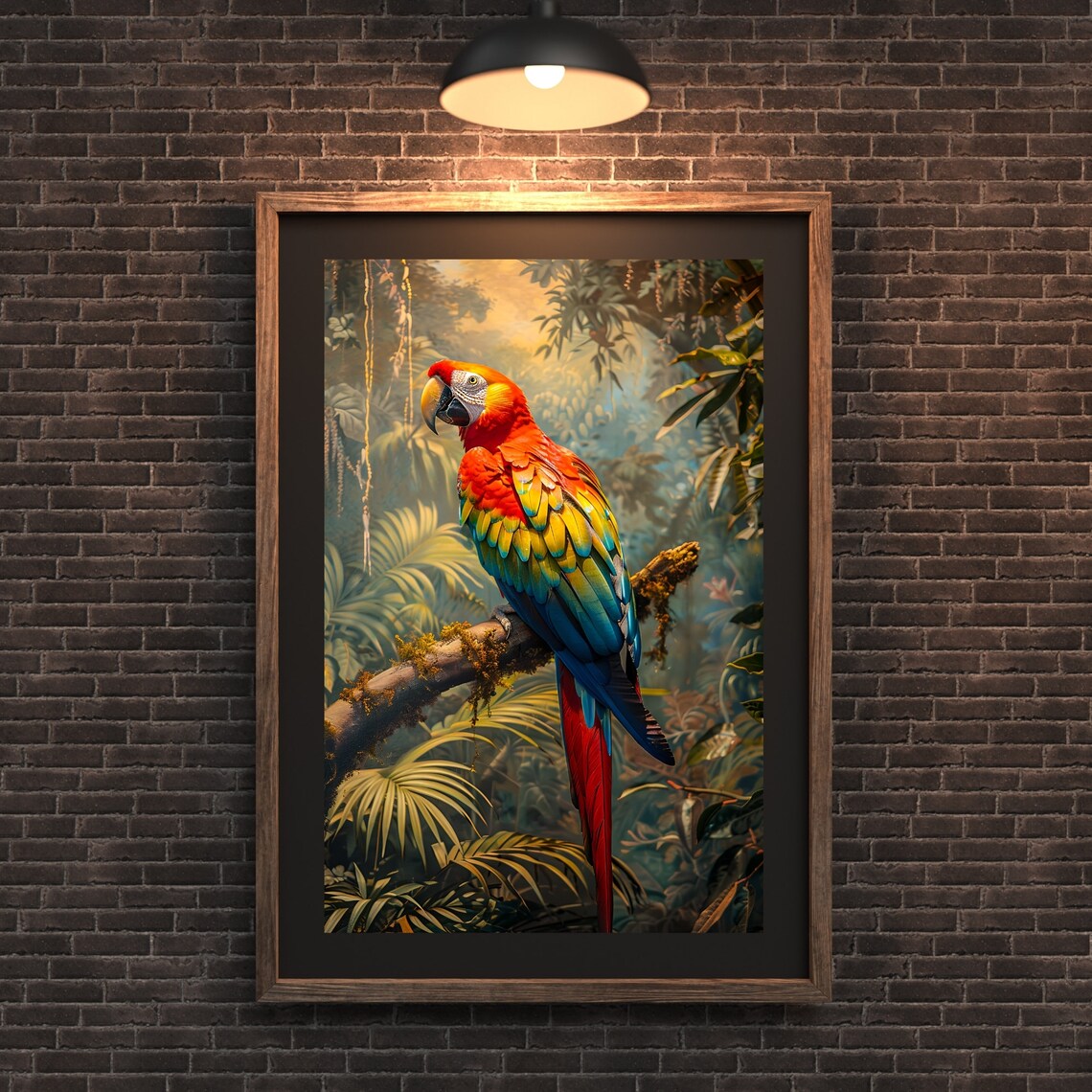 Scarlet Macaw Tropical Bird Painting Art Print - Image 3