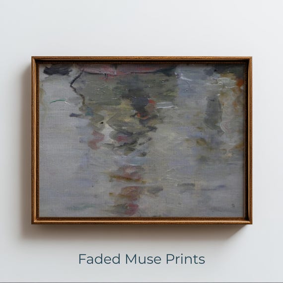 Impressionist River Surface Study Soft Reflections Water Art Digital Download 1248