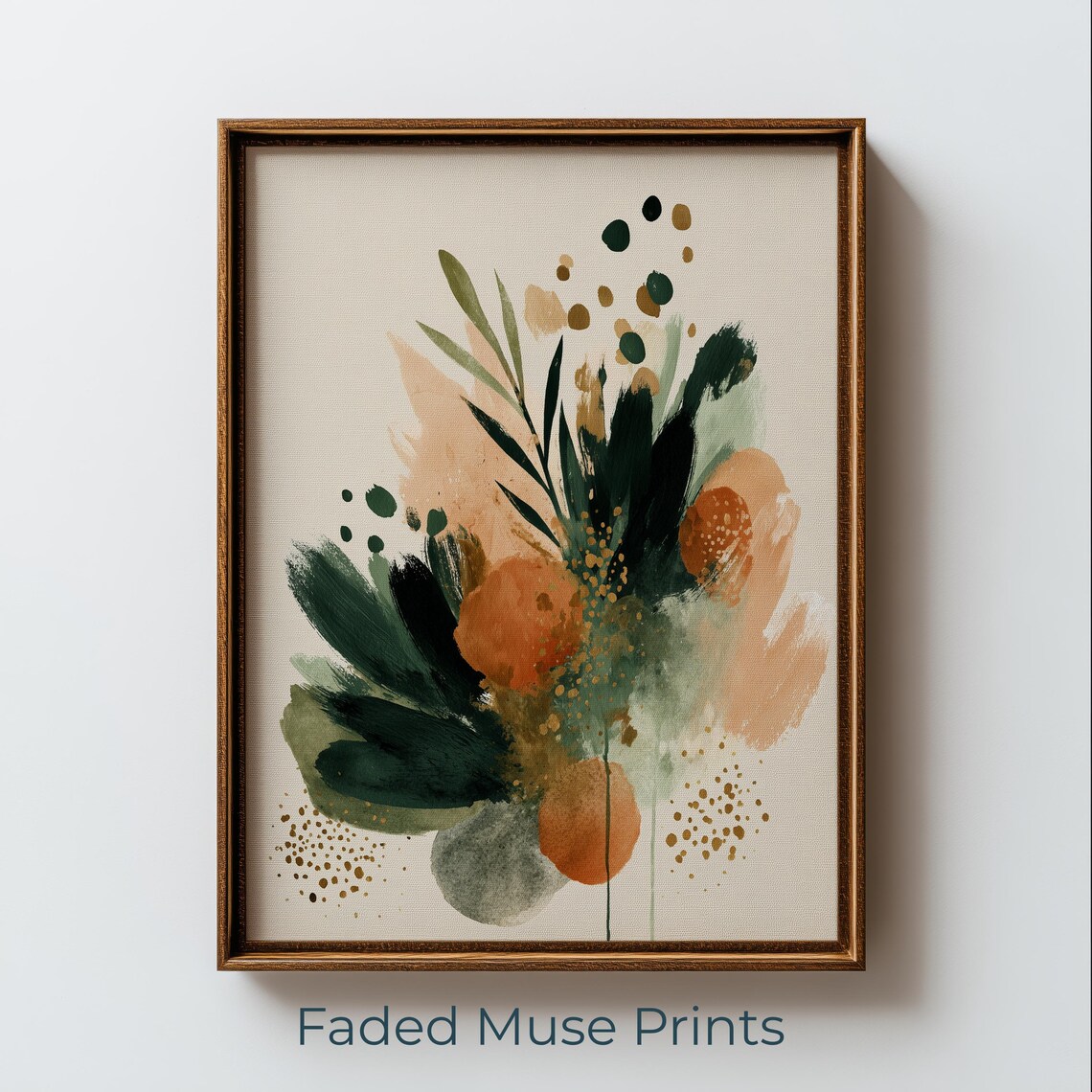 Abstract Botanical, Modern Boho Art Print