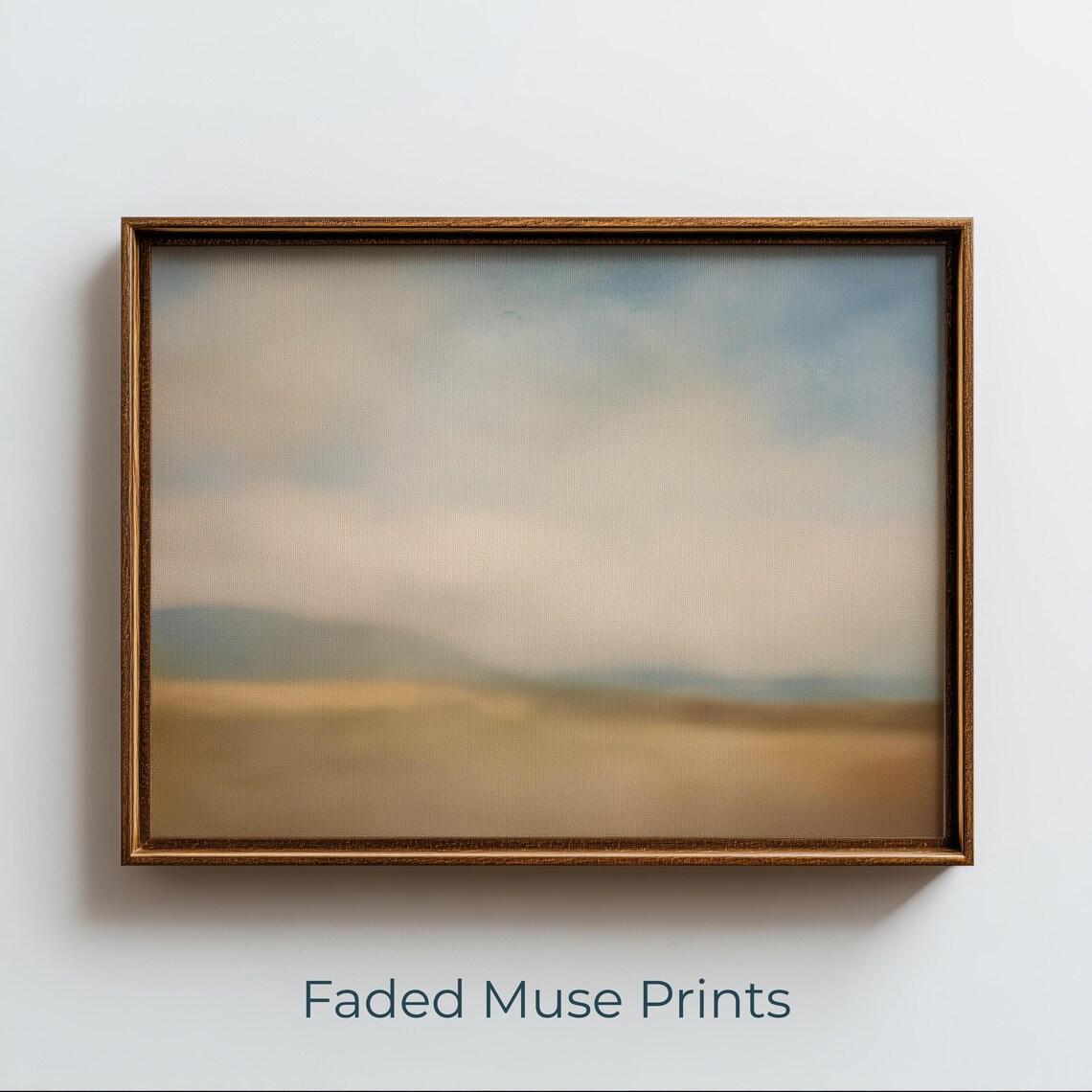 Vintage Abstract Landscape, Soft Horizon Line