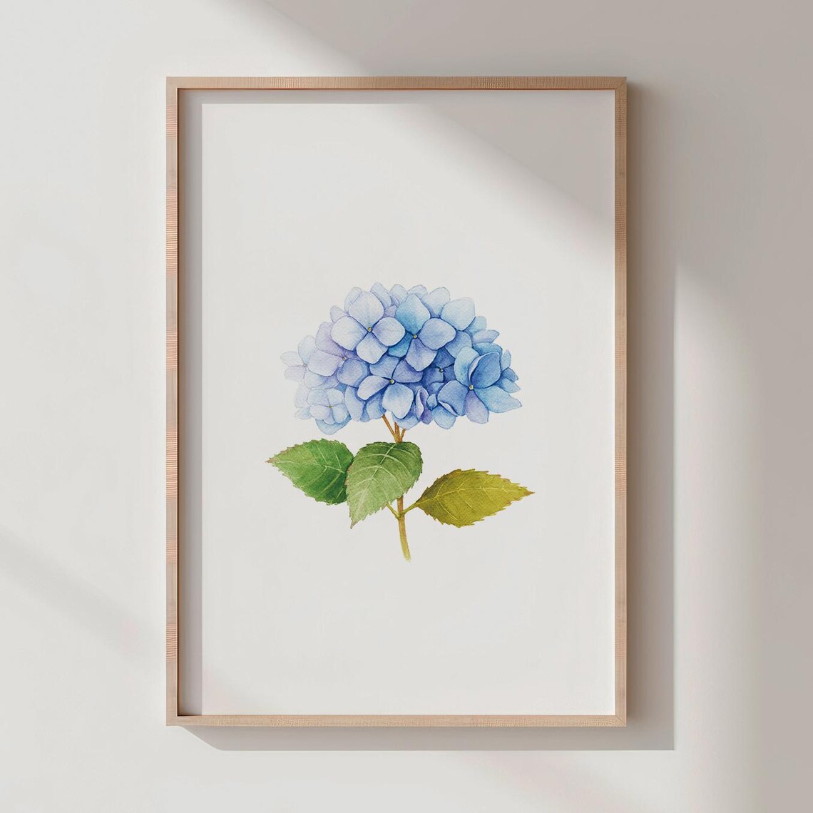 Purple Hydrangea Watercolor Print Botanical Wall Art