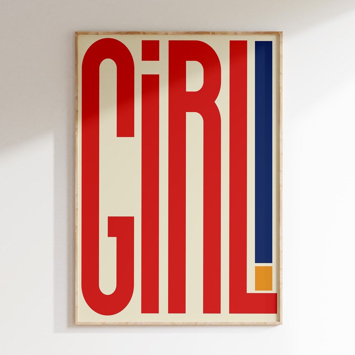 Girl Wall Art Print Bold Modern Typography Home Decor Quote Prints Simple